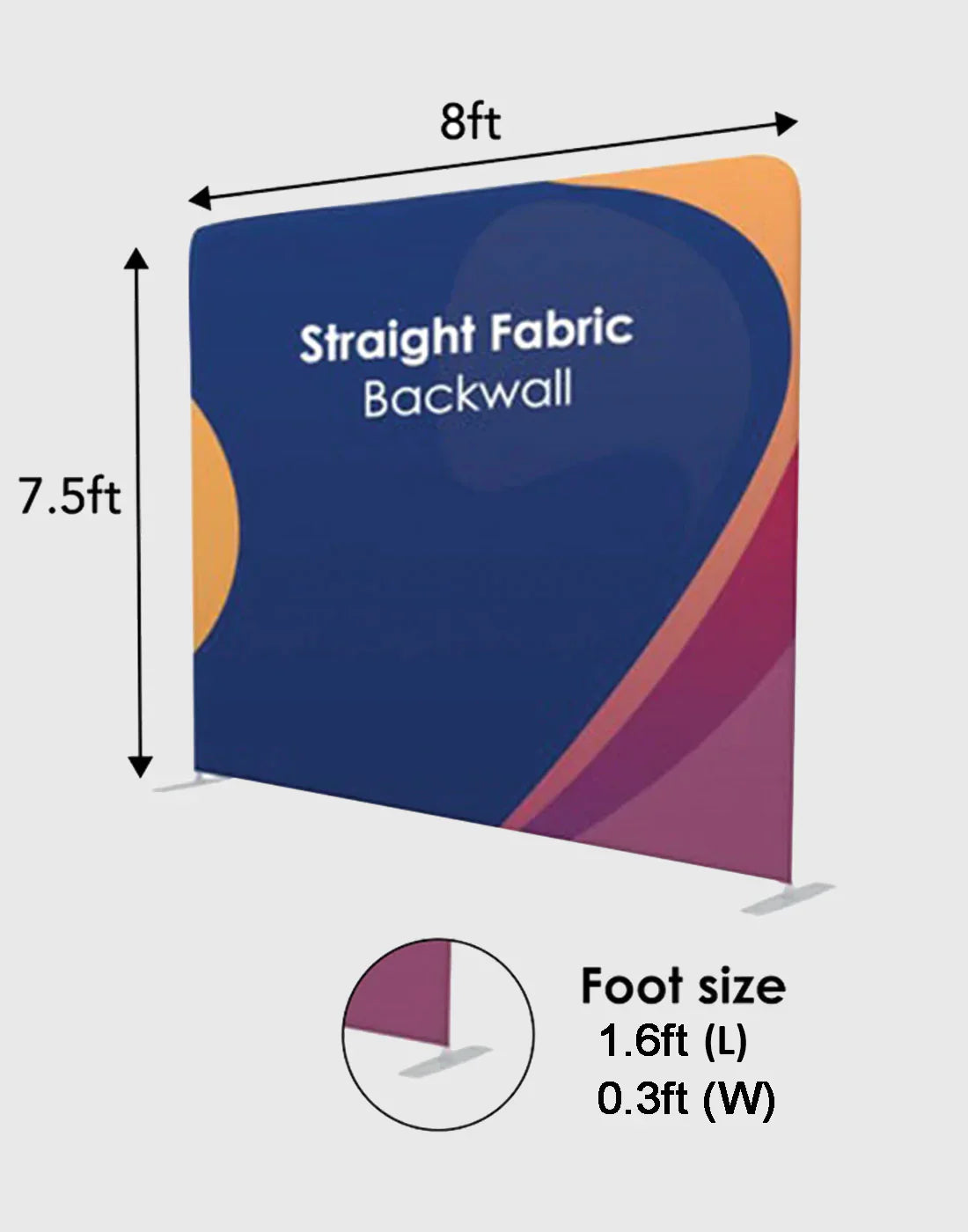 Premium Straight Tension Fabric Backdrop Display